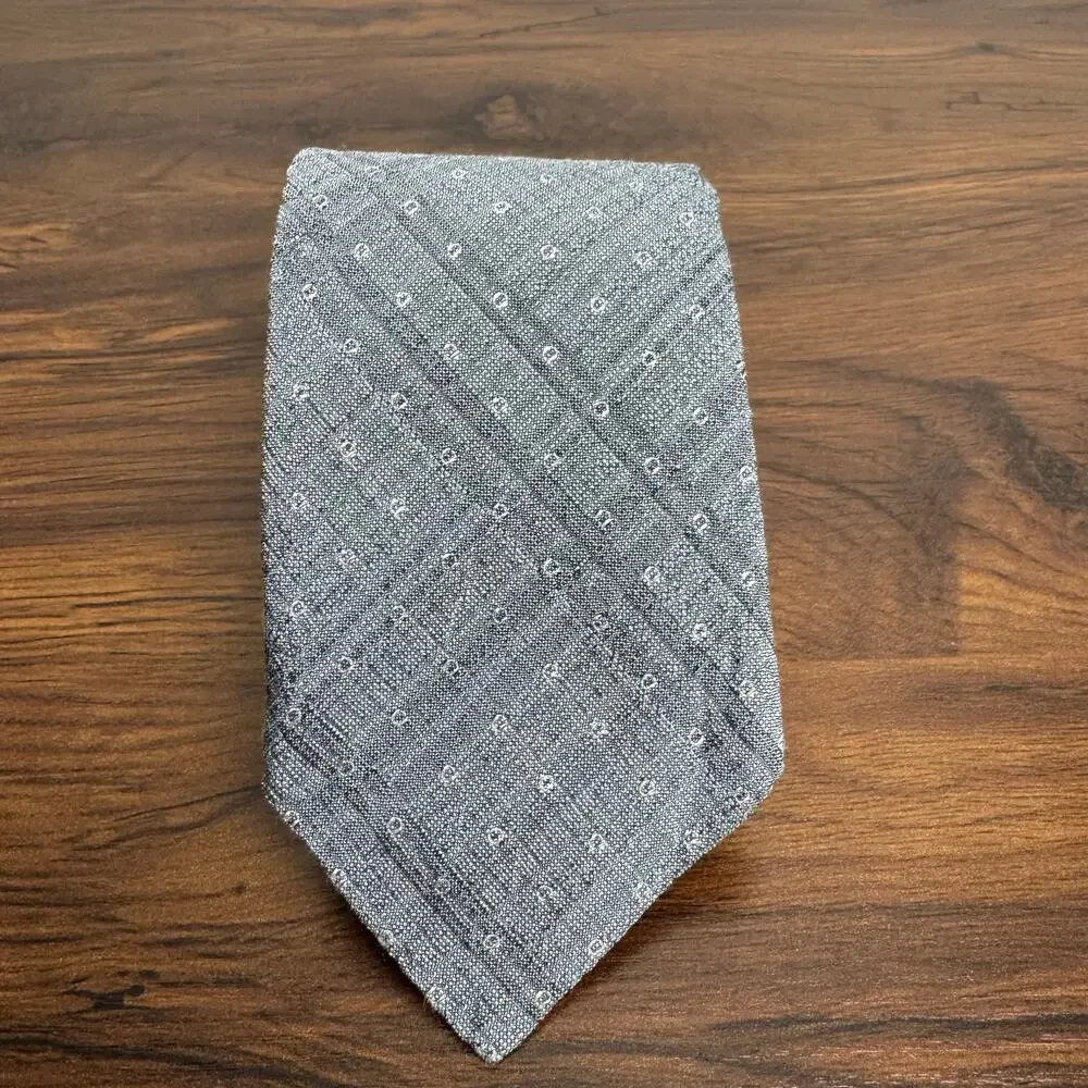 Hugo Boss BOSS Made in Italy Silk Tie Gray Patterned Designer‎ Neckwear